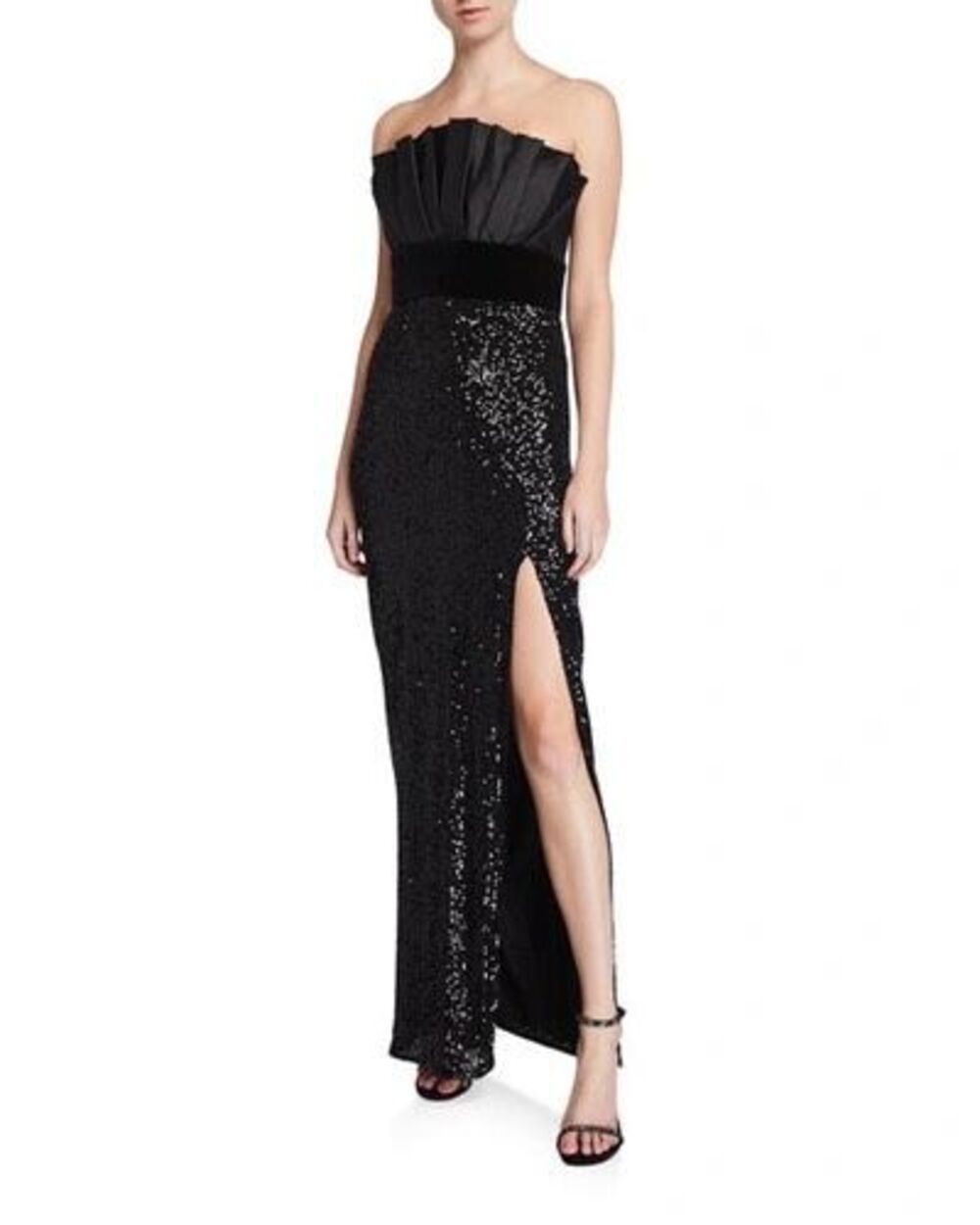 Jay Godfrey Jace Sequin Gown Dress Black Tie Size 4 Strapless
